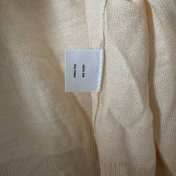 Vintage Talbots 100% Silk Cream Shrug, size M - Picture 4 of 6